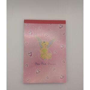 Disney Tinker Bell “Pixie Dust Princess” Notepad – Glitter Cover Made in Japan